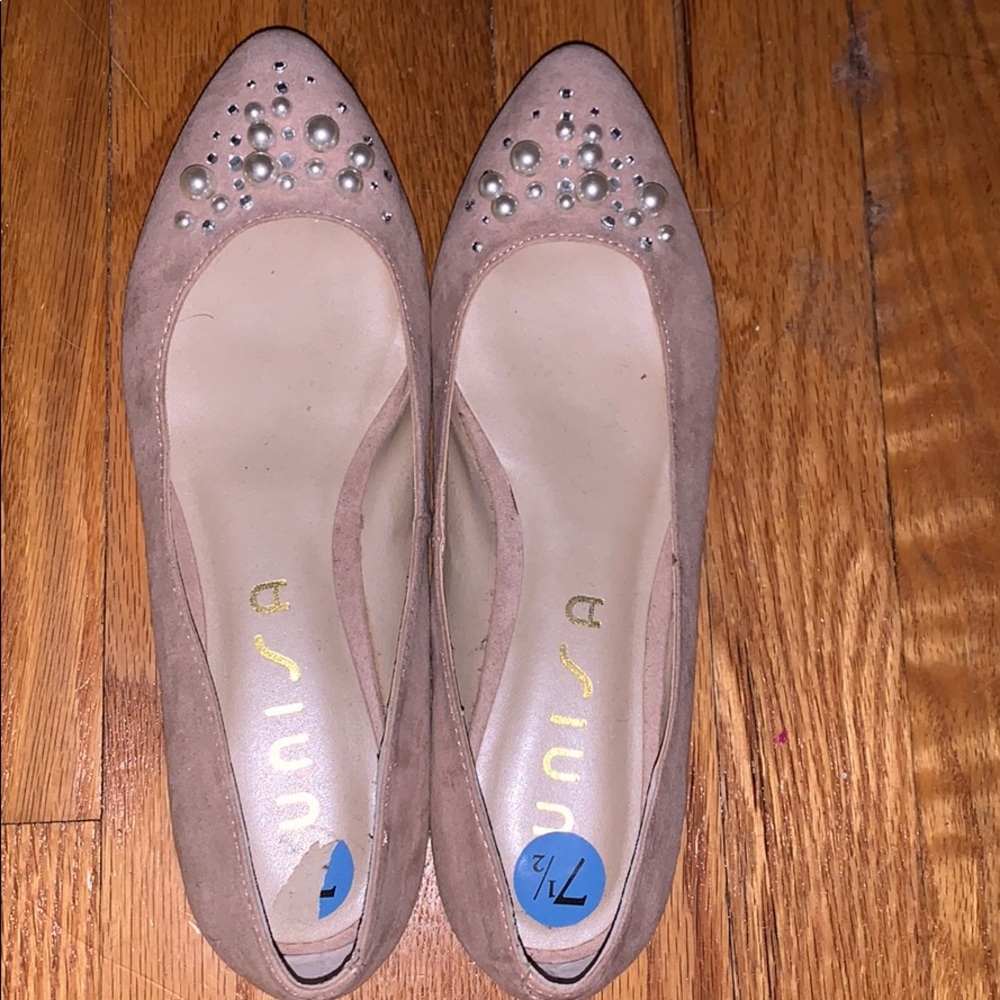Unisa pale pinky nude pearl flats